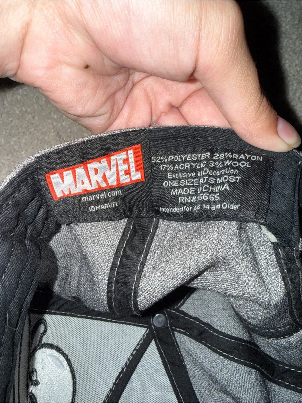 Marvel Avengers Chibi Superhero’s Gray and Black Logo Cap